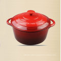 Round Cast Iron Casserole Cookware with Enamel Coating